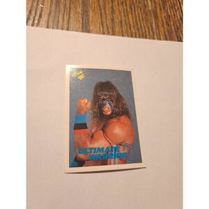 Vintage 1990 WWF Ultimate Warrior Trading Card #127 Titan Sports Classic Games